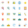 © punsayaporn - Internet color icons on white background