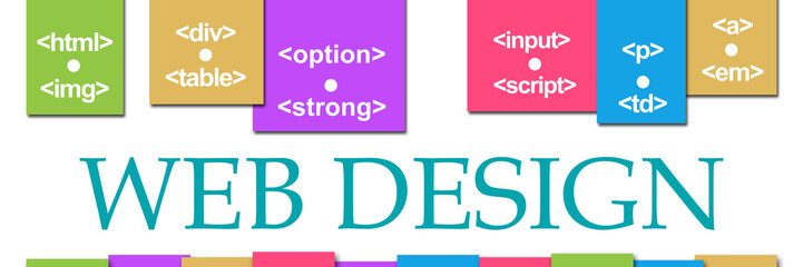Wall Mural - Web Design Colorful Stripes On Top 