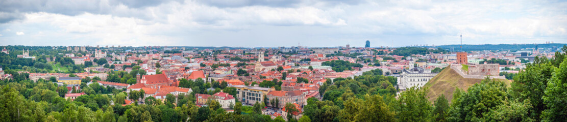 Canvas Print - Panorama of Vilnius in the summer, Lithuania