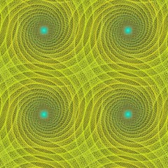 Poster - Seamless yellow fractal pattern background