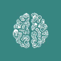 Sticker - brain icon