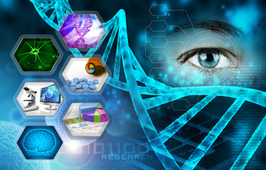 medical science and scientific research abstract background