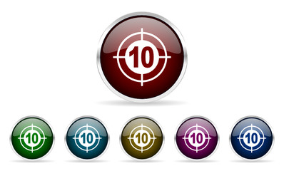 Poster - target vector glossy web icon set