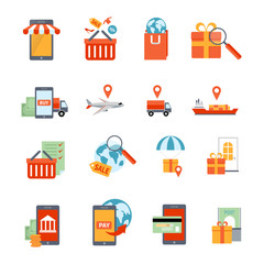 Sticker - M-commerce Icons Set