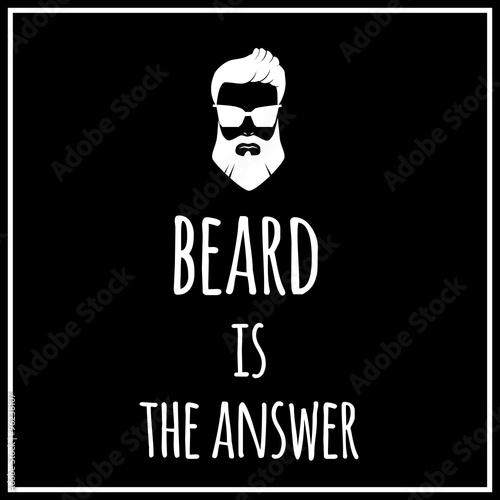 Fotografie, Obraz Funny quotation about beard. Vector art.