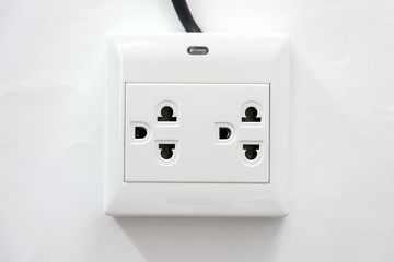 power plug on white background.