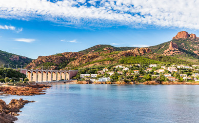 Wall Mural - Red rocks of Esterel Massif-French Riviera,France