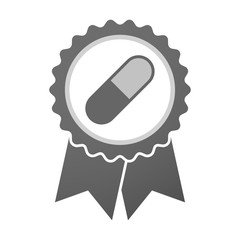 Wall Mural - Vector badge icon with a pill