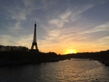 Fototapeta Boho - Paris Eiffel Tower sunset