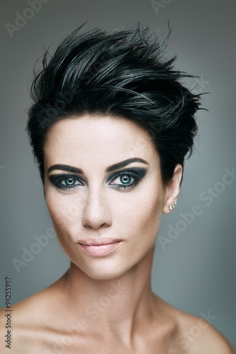 Plakat na zamówienie Stylish woman with short hair