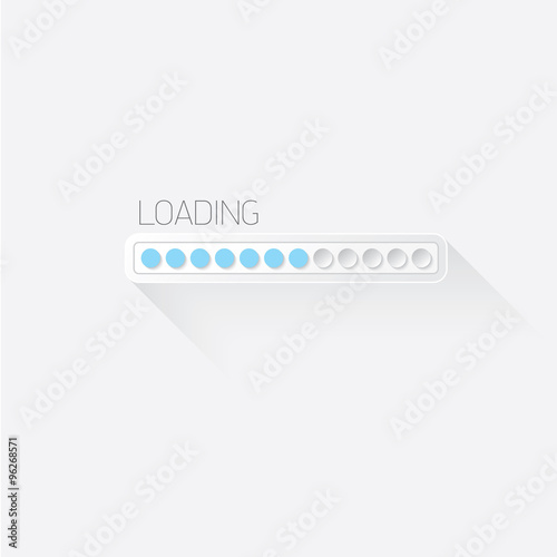 Fotografía vector flat white modern design progress bar