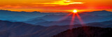 Fototapeta Zachód słońca - Smoky mountain sunset