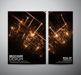 Wall Mural - Abstract shining on brochure business design template or roll up.