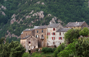 Sticker - Village de castagniccia en haute corse