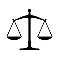 scales of justice flat icon for apps and websites