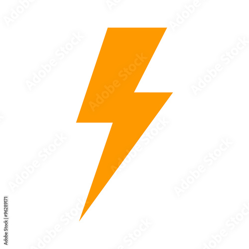 Fotografie, Obraz Lightning bolt expertise flat icon for apps and websites