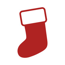 Christmas Stocking Stuffer Sock Flat Icon For Apps And Websites