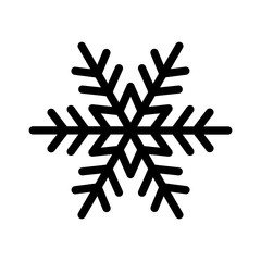 Wall Mural - Perfect winter snowflake with star line art icon for apps and websites