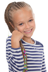 Wall Mural - Portrait of a happy young girl