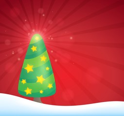 Wall Mural - Stylized Christmas tree topic image 5