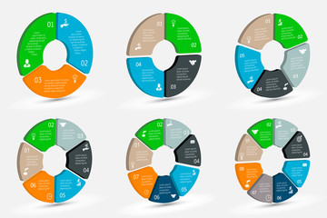 Poster - Vector isometric circle element for infographic.