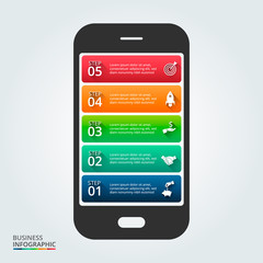 Aufkleber - Vector mobile phone for infographic. 