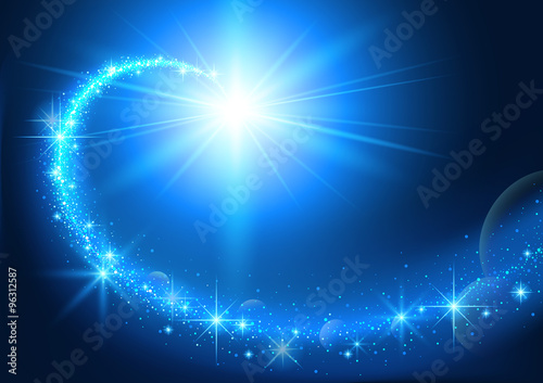 Fotografía Magic Christmas Background with Sparkling Stream Effect - Abstract Illustration,