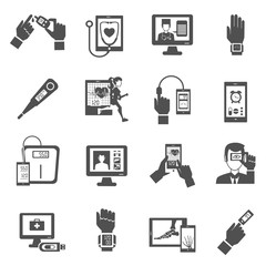 Digital Health Icons Set