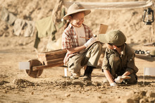 Children Conduct Archeological Excavations