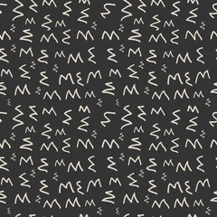 Modern seamless pattern of zigzag monochrome