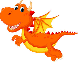 Wall Mural - cute dragon cartoon