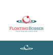 red and white bobber logo for fishing related business or website