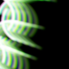 Aufkleber - Abstract neon waves background with aberrations