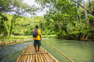  Bamboo Rafting on the Martha Brae River in Jamaica.