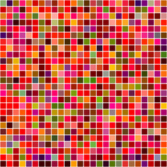 Poster - Red colored mosaic square pattern background