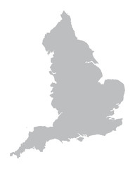 Wall Mural - grey vector map of England