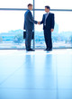 © lenets_tan - Full length image of two successful business men shaking hands with each other