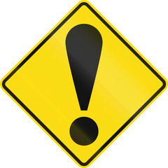 Sticker - New Zealand road sign - General danger