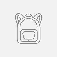 Sticker - Backpack line icon.