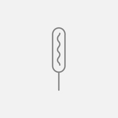 Poster - Corn dog line icon.