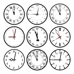 Wall Mural - set  dials of hours