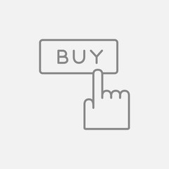 Poster - Buy button line icon.