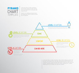 Poster - vector infographic pyramid chart diagram template
