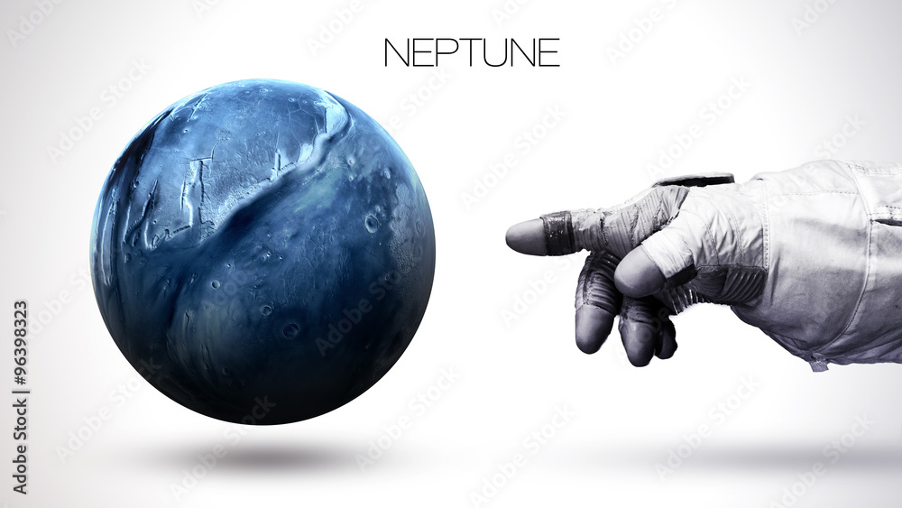 Neptune - High resolution best quality solar system planet. All the planets available. This image elements furnished by NASA - obrazy, fototapety, plakaty 