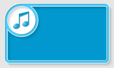 Poster - Blue text frame and white circle box with music symbol