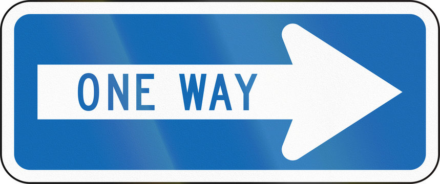 New Zealand road sign RG-14 - One-way street