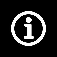 Poster - The information icon. Info and faq symbol. Flat