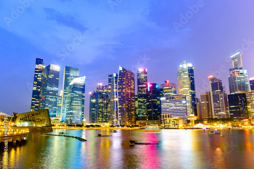 Photo Singapore Skyline and view of Marina Bay