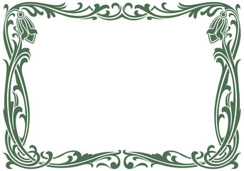 Wall Mural - Vector abstract framework from the bound flowers and plants