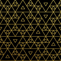 Fototapete - Vector geometric gold pattern